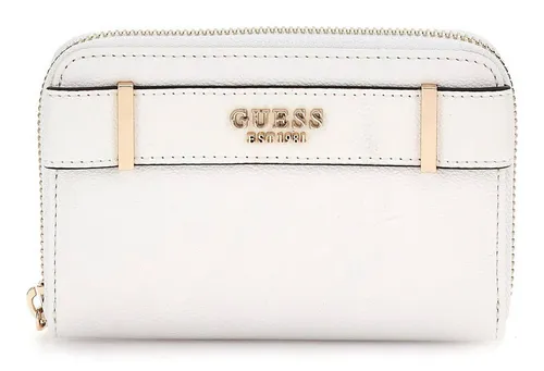 Guess Geldbörse SLG Medium Zip Around Wallet in weiß von GUESS