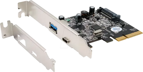 EXSYS EX-12002-2 - PCIe x4 USB 3.2 Gen2 Karte mit Typ A und C - USB-Controller mit 2 externen Super-Speed+ Ports, ideal für schnelle Datenübertragungen bis 10Gbps und unterstützt bis zu 127 USB-Geräte. Perfekt für Workstations und Desktop-Computer.