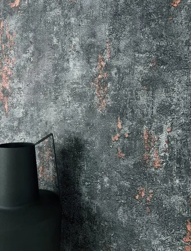 Newroom Vliestapete Hardy Anthrazit - Moderne Betontapete in Grau, ideal für Wohnzimmer, Schlafzimmer und Küche. Wasser- und dampfbeständig, perfekt für Nassbereiche und einfach zu verarbeiten.