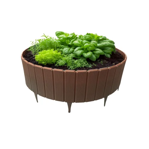 bepco Palisade – 5er Set (LxH: 200 x 17cm, Braun) – Flexible & stabile Beetbegrenzung, 100% recycelter Kunststoff, mit integrierten Erdanker