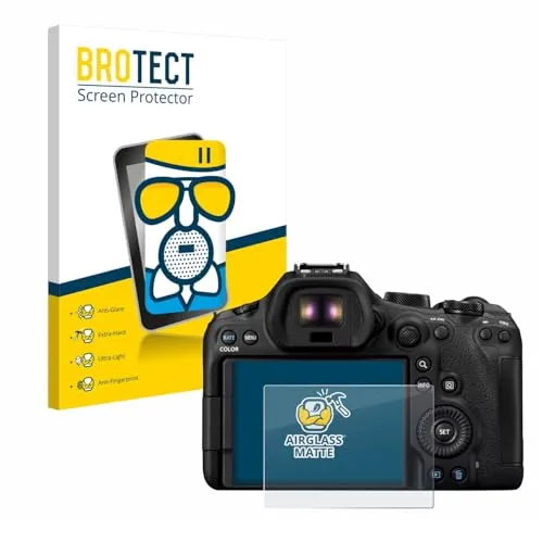 BROTECT Entspiegelungs Schutzglas für Canon EOS R6 Mark III Schutzfolie Panzer Folie Glas Matt [Extrem Kratzfest 9H, Anti-Reflex, Anti-Fingerprint]