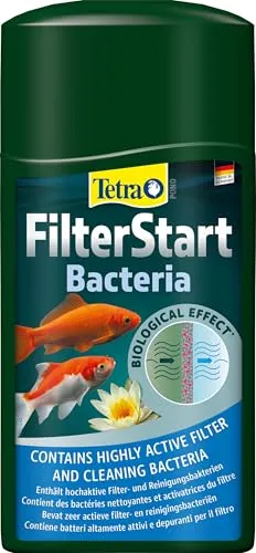 Tetra Pond FilterStart - hochaktiver Bakterienmix aus Filter- und Reinigungsbakterien, verlängert die Reinigungsintervalle des Teichfilters, 1 L