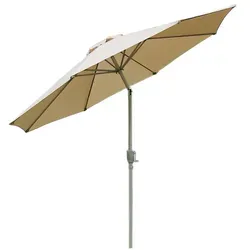 Hhg Sonnenschirm Asti, 3m Neigbar, Creme