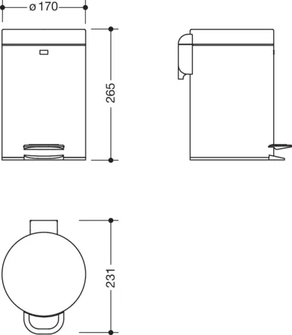 HEWI Serie 950 Abfallbehälter von HEWI