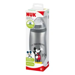 NUK Disney Mickey Mouse Sports Cup Trinkflasche - Trinklerntassen & -becher mit praktischer Push-Pull-Tülle, 450 ml Fassungsvermögen, langlebig und spülmaschinenfest – ideal für aktive Kinder!