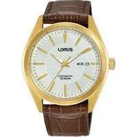LORUS Herren Analog Automatik Uhr RL490BX9 mit Leder Armband - Armbanduhren für Herren, edles Edelstahlgehäuse, 100 Meter wasserdicht und maximales Tragekomfort durch hochwertiges Lederarmband.