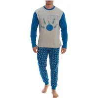 KLP4 Herren-Winterpyjama mit langen Ärmeln