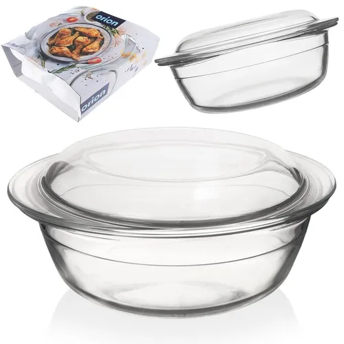Auflaufform Backform hitzebeständig Glasbräter mit Deckel 32,5x19x13 cm 2,9 L