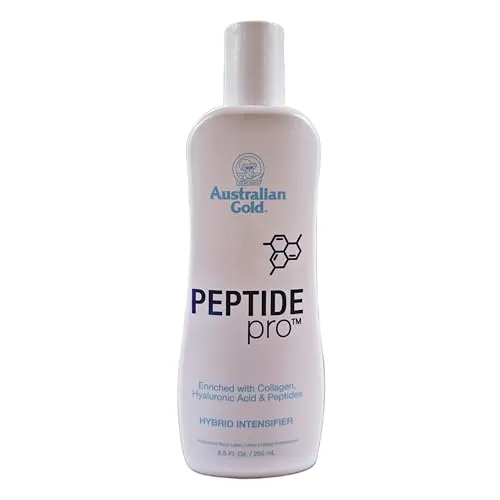 AUSTRALIAN GOLD PEPTIDE PRO Hybrid Intensifier 250ml - Bräunungslotion für Solarium und Sonne, beschleunigt die Bräunung mit innovativer Peptid-Technologie für eine natürliche, langanhaltende Bräune.