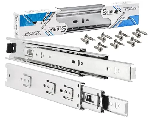 Stahlia Schubladenschienen VOLLAUSZUG 45mm (2 Stück) von Stahlia