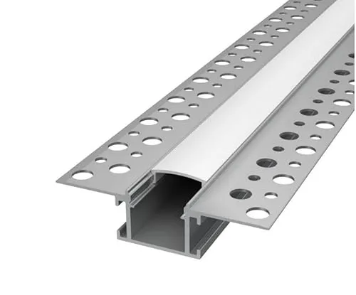 ALU Profil/Einbau Leiste Trockenbau EINPUTZ für Led Streifen + Abdeckung (Trockenbau 14-2m matte Abdeckung)