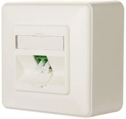 Metz Connect OpDAT Anschlussdose AP 1xLC-D SM APC reinweiss