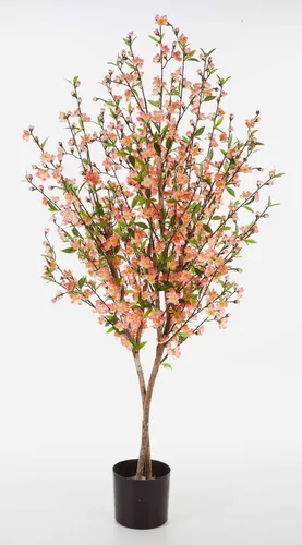 Kunstbaum Kirschbaum ZADAR - 170 cm mit blühenden rosa Blüten - Stylischer Kunstbaum ZADAR mit 170 cm Höhe, ideal für die Innenraumgestaltung. Die lebhaften rosa Blüten und grünen Blätter bringen frische Farbe in Ihr Zuhause.