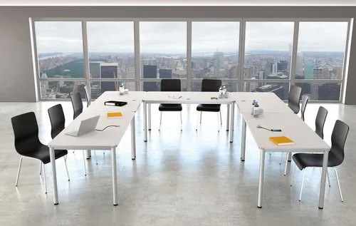 Prime Schreibtisch 180 x 80 cm, Weiß von Theo Kerkmann Büromöbelfabrik GmbH & Co. KG