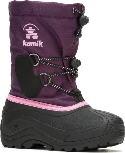 Kamik Southpole 4 Winterstiefel für Kinder in Blackberry-Mûre (Größe 30) - Robuste wasserdichte Winterstiefel für Kinder, ideal für Schneeabenteuer. Mit bequemem Filzfutter und praktischem Bungee-Schnürverschluss für einfaches An- und Ausziehen.