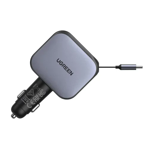 UGREEN 90 Watt Autoladegerät mit ausziehbarem USB-C-Kabel
