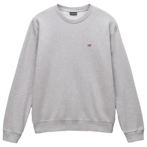 Napapijri Herren Sweatshirt Balis Crew 1 - Grau XL - Stylisches Sweatshirt aus Bio-Baumwolle mit Rundhalsausschnitt und gesticktem Logo, ideal für lässige Outfits.