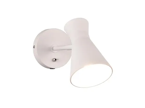 meineWunschleuchte Wandstrahler aus Metall Weiß matt, 3-stufig dimmbar - Lampen mit höhenverstellbarem Design, austauschbarem E27 LED Leuchtmittel und FLEX CONNECT für flexible Nutzung – ideal für jeden Raum.