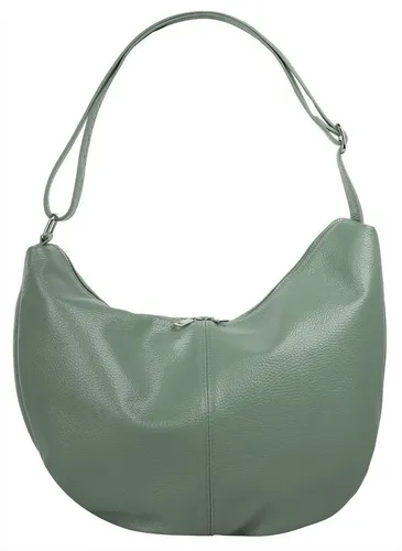 Shopper SAMANTHA LOOK - Eleganter Damen Leder Shopper in Grün - Handtaschen aus 100% Rindleder, Made in Italy. Mit großem Hauptfach und Smartphonefach für optimale Organisation im Alltag.