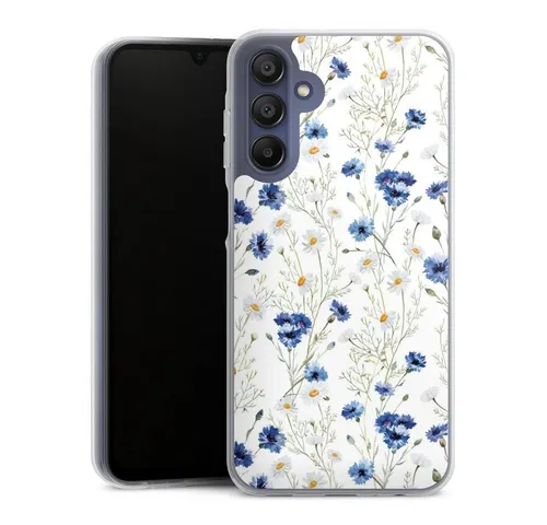 DeinDesign Handyhülle Muster Blume Blumen Flower Pattern 6, Samsung Galaxy A15 5G Silikon Hülle Bumper Case Handy Schutzhülle