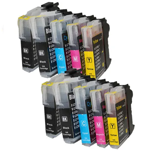 10x Tinte Druckerpatrone kompatibel mit Brother DCP MFC DCP-J und MFC-J Reihen