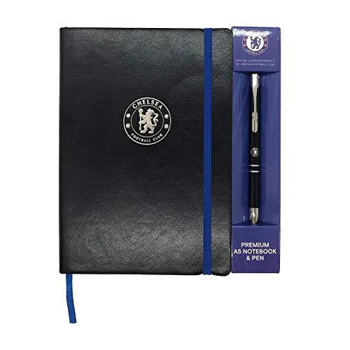 Chelsea FC - Premium-Notizbuch (A5) & Kugelschreiber - Offizielles Merchandise - Geschenk für Fußballfans