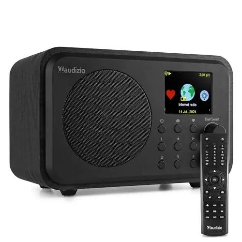 Audizio Vicenza Internetradio DAB Radio mit Bluetooth 5.1 - Radios mit WLAN und DAB+, empfängt über 30.000 Sender weltweit, 10 Std. Akku für mobile Nutzung, ideal für Küche und Wohnzimmer.