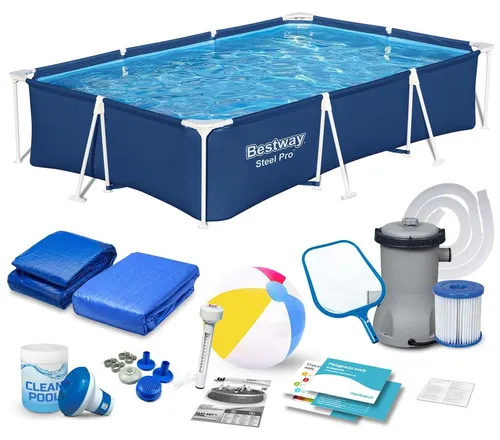 Produktbild Bestway 56404N 16in1 Rahmen Garten Pool 300 x 201 x 66cm