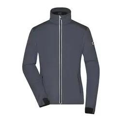 Ladies' Sports Softshell Jacket Grau/Schwarz, Gr. L - Funktionelle Softshell-Jacke für Sport und Freizeit in Grau/Schwarz, Gr. L. Leichtes, elastisches Material mit Wasserschutz und Atmungsaktivität, ideal für aktive Tage. Praktische Taschen und modische Details sorgen für Komfort und Stil.
