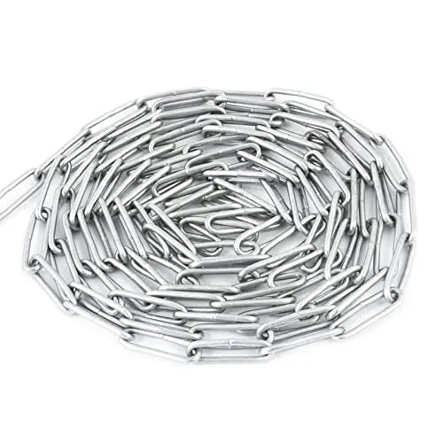 DQ-PP Verzinkte Stahlkette C15 – 4mm – 15m – Langgliedrig von DQ-PP