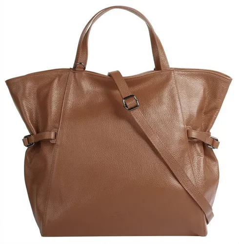Samantha Look Shopper Damen 021389 cognac - Handtasche mit verstärktem Boden für optimalen Schutz, viel Platz im Hauptfach und flexible Tragevarianten – ideal für Alltag und Büro.