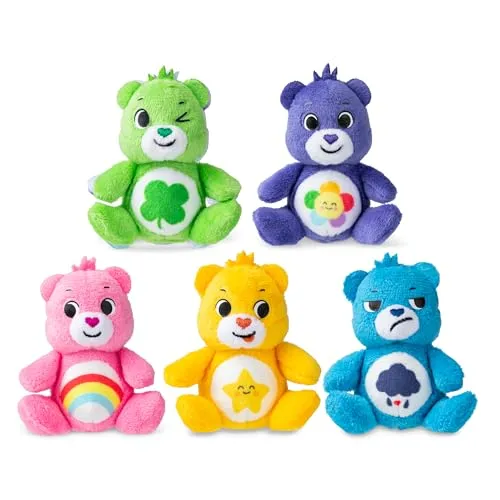 Care Bears Mikro-Plüschtier 5er Pack - 5 süße Stofftiere für Kinder ab 3 Jahren, ideal zum Kuscheln und Spielen - bringt Freude und Trost in jedes Kinderzimmer!