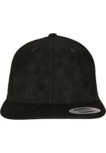 Flexfit Unisex 6089SU-Suede Leather Snapback Baseballkappe - Elegante Snapback Kappe aus Kunstleder im Wildleder-Look, einstellbar für perfekten Sitz, ideal für stilvolle Freizeitlooks.