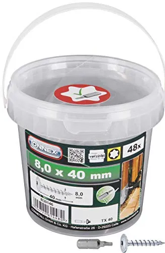 Connex Pfostenschrauben 8,0 x 40 mm von Connex