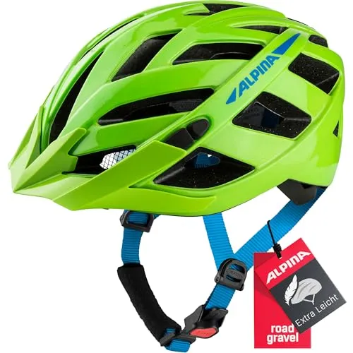 Alpina Panoma 2.0 Touren Fahrradhelm - Grün-Blau, 56-59 cm - Fahrradhelme mit einstellbarer Passform für optimalen Komfort und Sicherheit beim Straßenradsport. Ideal für Unisex Erwachsene und langlebig.