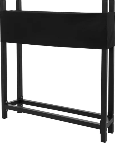 ML-Design Metall Kaminholzregal mit Abdeckung, Anthrazit - Kaminholzregal für den Außenbereich, mit wasserabweisender, UV-beständiger Abdeckplane für optimalen Schutz gegen Feuchtigkeit. Perfekt für die Lagerung von Brennholz.