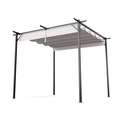 blumfeldt Pavillon Pantheon Robust, Set 3x3m - Wetterfester Pavillon für Garten und Camping, pulverbeschichtetes Stahlgestell und robustes Polyesterdach, idealer Schutz und stilvolles Design.