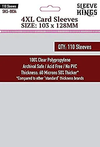 Sleeve Kings Brettspiel 4XL Kartenhüllen 110 Stück 103 x 128 mm Größe