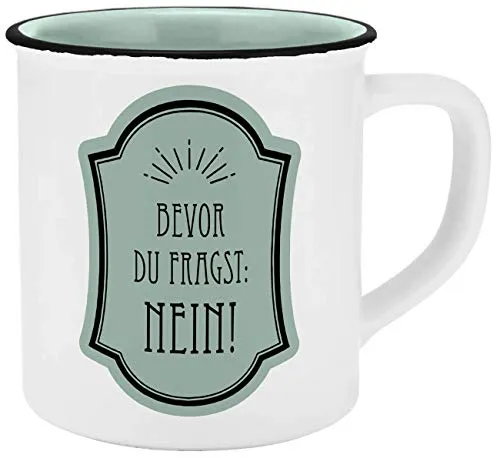Tasse Nein Emaille-Optik 400ml