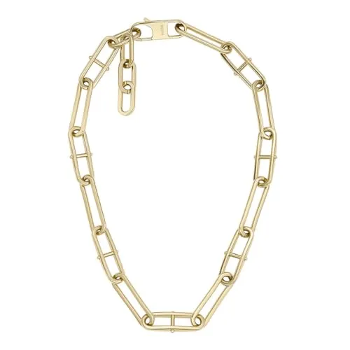 Fossil Halskette für Frauen Heritage - Elegante Gold-Edelstahl Kette - Ketten für Damen, aus hochwertigem Edelstahl mit poliertem Finish für einen strahlenden Look, ideal für jeden Anlass.