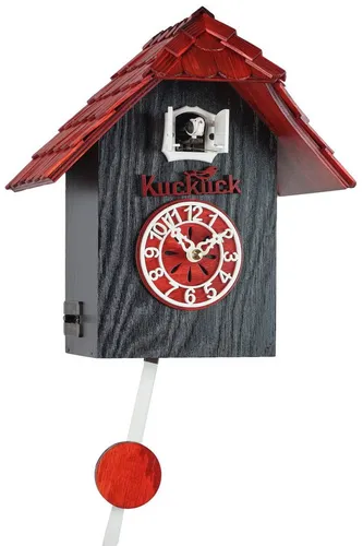 Eble Wanduhr - Elegante Wanduhr aus Massivholz mit Kuckuckruf und Musikspielwerk. Handgefertigt im Schwarzwald, bringt sie charmante Melodien und ein realistisches Wasserfallgeräusch in Ihr Zuhause.