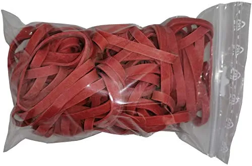 Fa.ars 100 g Gummiringe Gummiband Gummibänder Haushaltsgummis Gummiring Gummies Rubber Bands rot 40mm Ø 1,2 x 5 mm breit