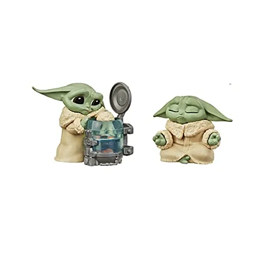Star Wars The Bounty Collection Series 3 The Child Figuren 5,5 cm großer Neugieriges Child, Meditation-Pose Spielzeug 2er-Pack, Ab 4 Jahren