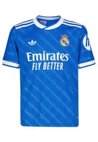 Adidas Real Madrid Ausweichtrikot 2025/26 Kinder - Blau - Real Madrid Fantrikot für Kinder, feuchtigkeitsregulierend mit AEROREADY-Technologie für optimalen Tragekomfort während des Spiels.