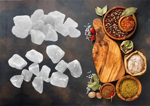 Reines Halitsalz weiß Brocken aus einem Vorgebirge des Himalaya Punjab/Pakistan