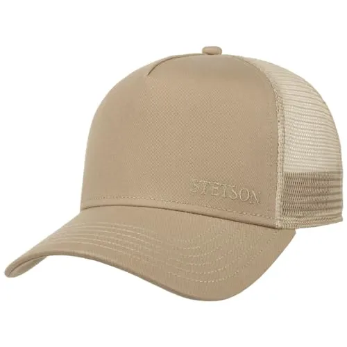 Stetson Classic Cotton Trucker Cap Herren Damen Mesh Baseballcap Baumwolle Frühjahr Sommer Hellbeige One Size