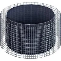 Gabiona Gabionen-Hochbeet rund 80 cm x Ø 172 cm Maschenw 5 cm x 10 cm