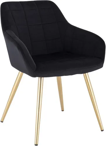 WOLTU Esszimmerstuhl mit Armlehnen - Eleganter Samtstuhl - Esszimmerstuhl mit ergonomischer Rückenlehne und bequemer Samtpolsterung, ideal für stilvolle Wohnräume und vielseitig einsetzbar.