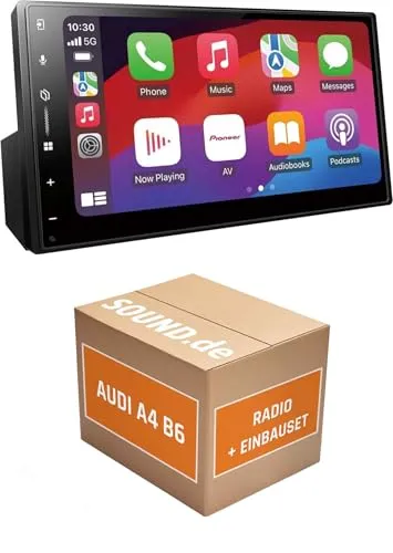 Autoradio Einbaupaket für Pioneer SPH-DA77DAB für Audi A4 B6 + Symphony Apple CarPlay Android Auto