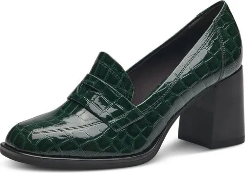 Tamaris Damen Slipper Blockabsatz Trotteur 1-24438-41, Größe: 41, Grün - Halbschuhe mit 7,5 cm Blockabsatz und ANTI-Shokk Technologie für optimalen Tragekomfort – ideal für trendbewusste Frauen!